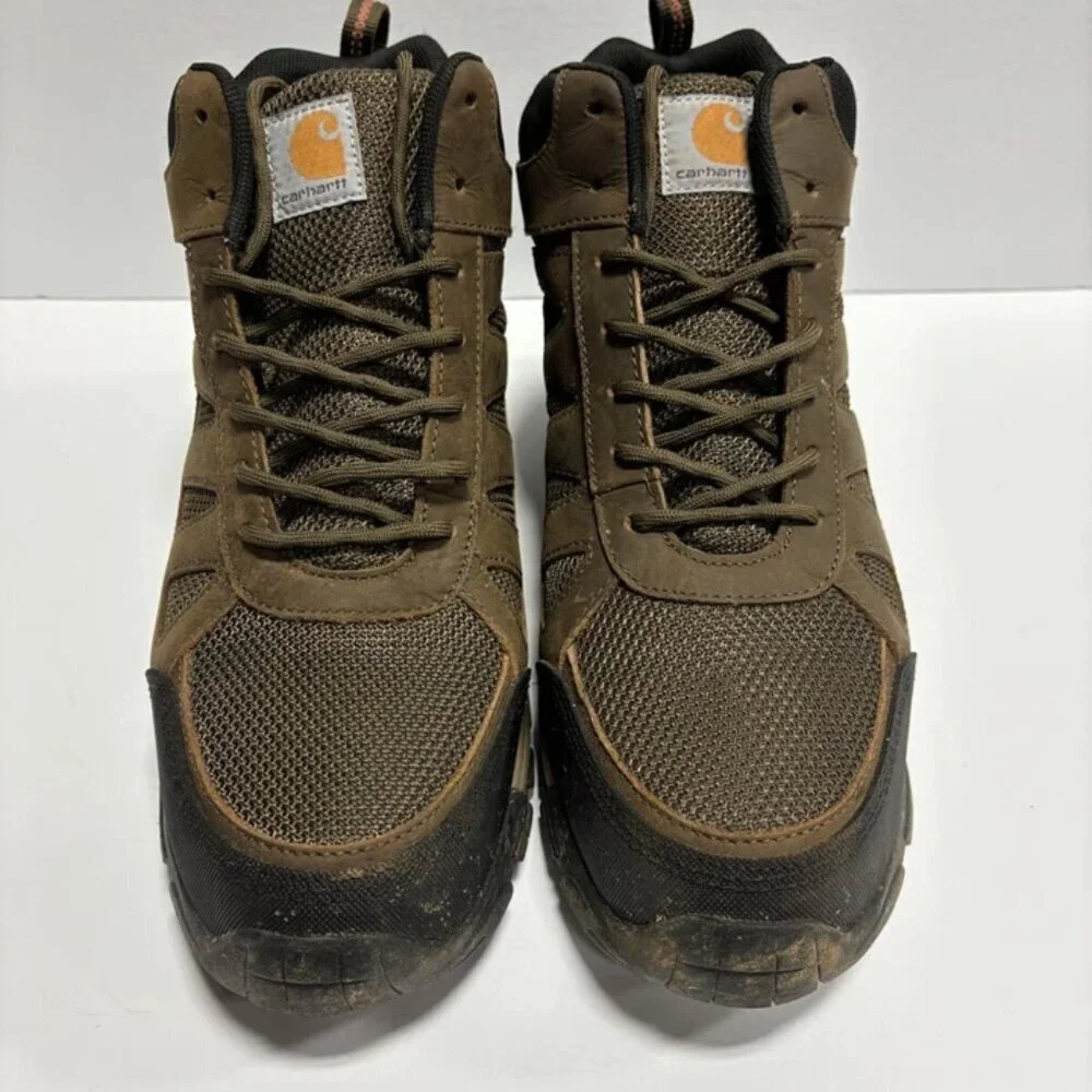 Carhartt Men’s Lightweight Soft Toe Waterproof Work Boots Brown, Size 13 W